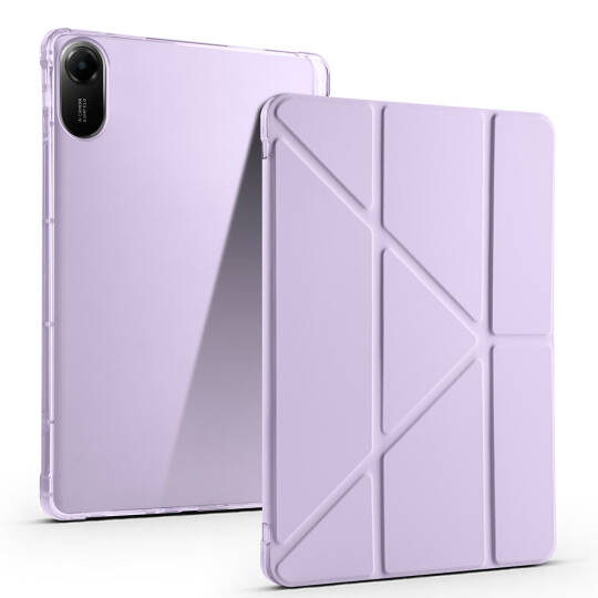 Xiaomi Redmi Pad 2 Kılıf Zore Tri Folding Kalem Bölmeli Standlı Kılıf Lila