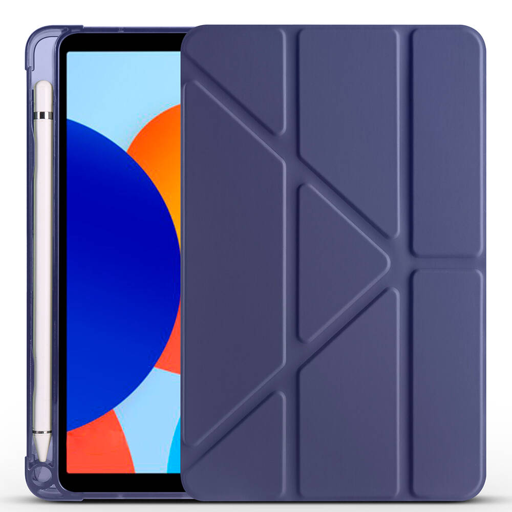 Xiaomi Redmi Pad SE 8.7 Kılıf Zore Tri Folding Kalem Bölmeli Standlı Kılıf - 14