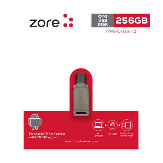 Zore 3.0 Type-C Metal OTG 256 GB