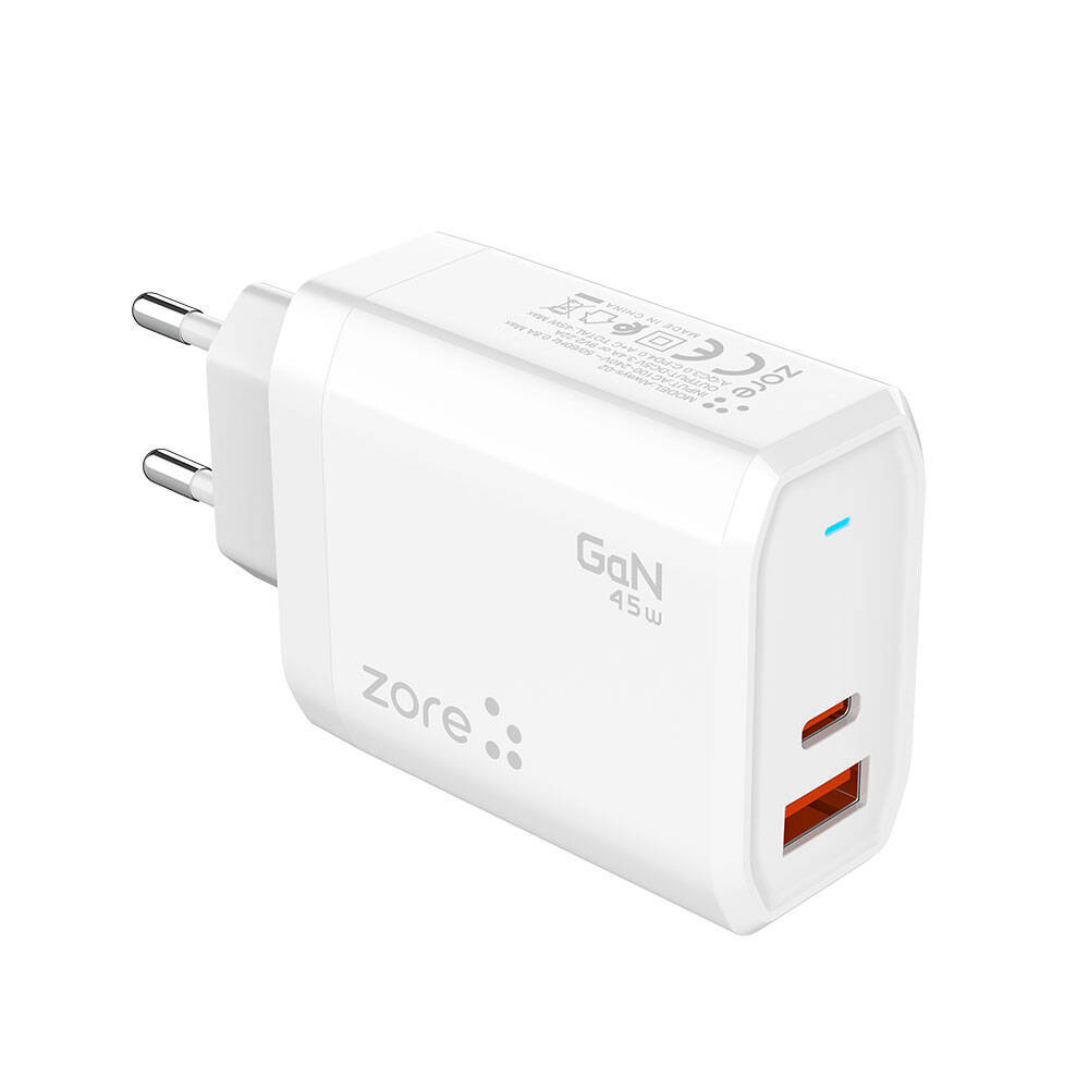 Zore Always-02 GaN Tech Type-C PD4.0 USB-A QC3.0 Hızlı Şarj Özellikli Seyahat Şarj Başlığı 45W - 2