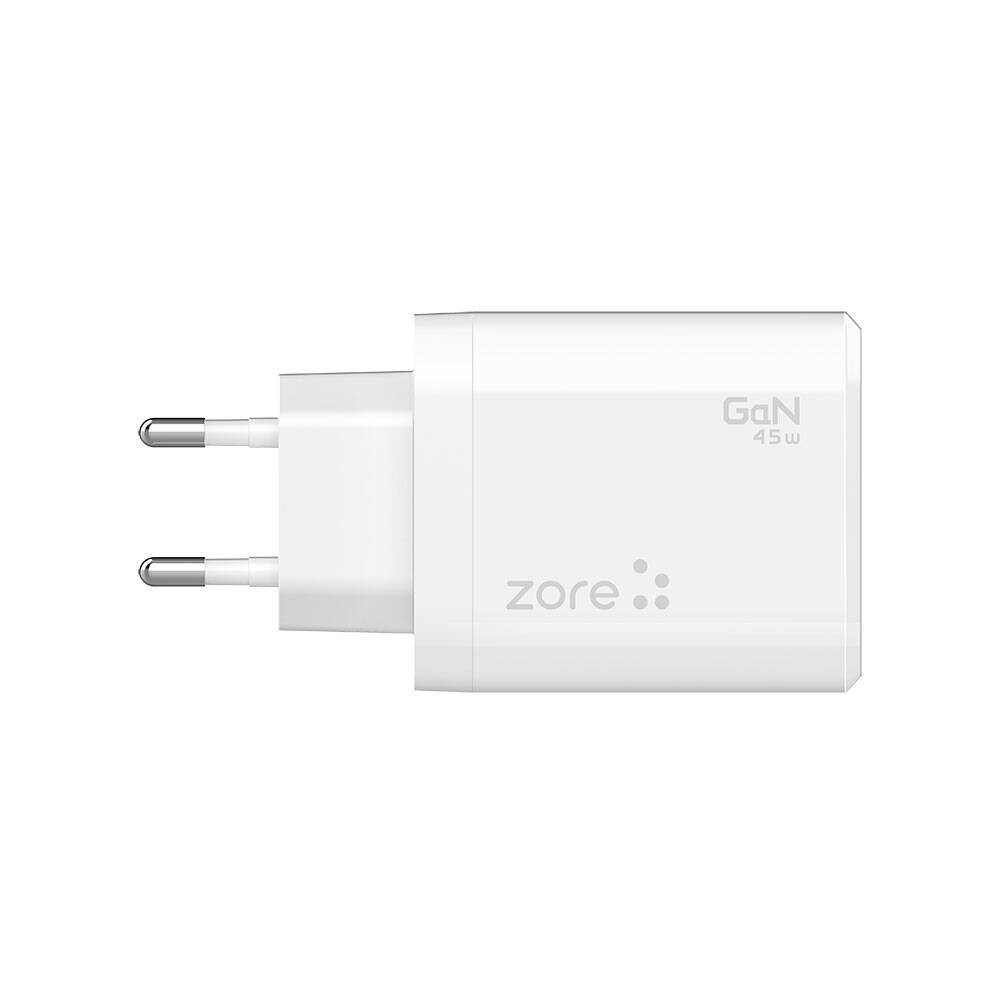 Zore Always-02 GaN Tech Type-C PD4.0 USB-A QC3.0 Hızlı Şarj Özellikli Seyahat Şarj Başlığı 45W - 5