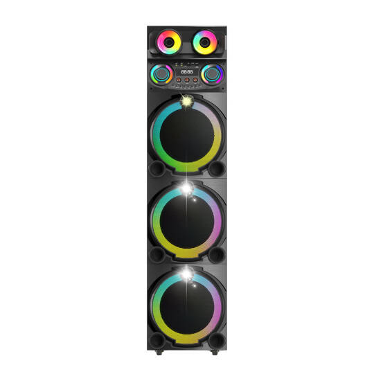 Zore GD-3127 Dijital LED Göstergeli Mikrofonlu RGB TWS Üçlü 12 inç Stereo Bass Kablosuz Karaoke Hoparlör - 2