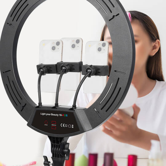 Zore LJJ22 RGB Light 56cm Işıklı Telefon Tutucu Ring Light - 3