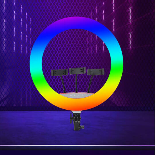 Zore LJJ22 RGB Light 56cm Işıklı Telefon Tutucu Ring Light - 5