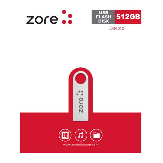 Zore Metal USB 2.0 Flash Disk 512GB