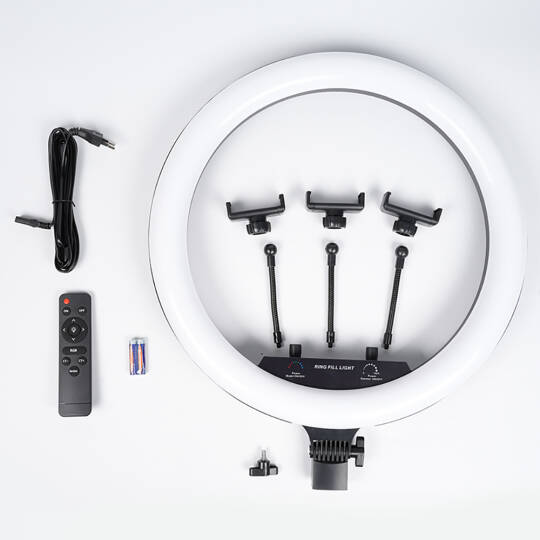 Zore MJ-18 Uzaktan Kumandalı 45cm Işıklı Telefon Tutucu Ring Light - 3