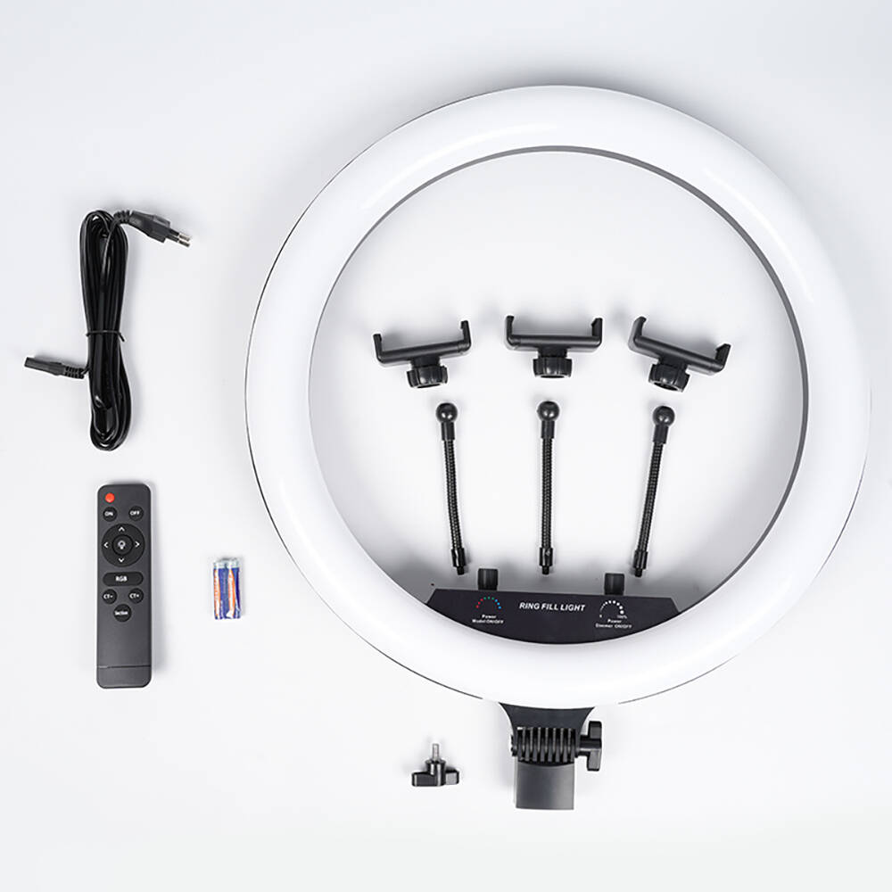 Zore MJ-18 Uzaktan Kumandalı 45cm Işıklı Telefon Tutucu Ring Light - 3