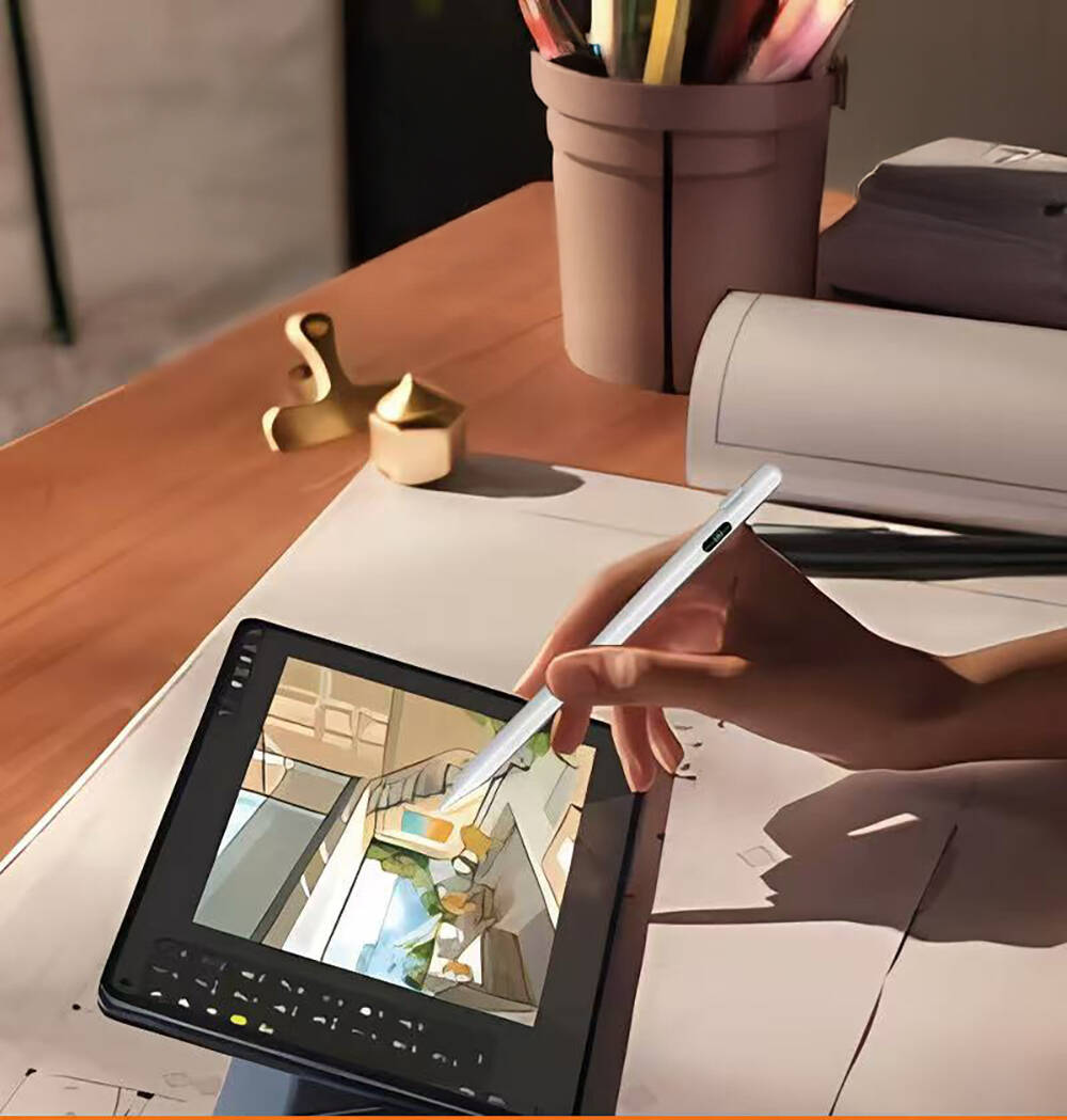 Zore Pencil 18 Stylus Universal Dijital Led Göstergeli Dokunmatik Tablet Kalemi - 9
