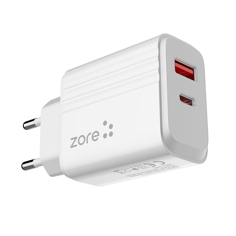 Zore Play Serisi PL08 Type-C to Lightning 2in1 PD Seyahat Şarj Aleti 20W - 6