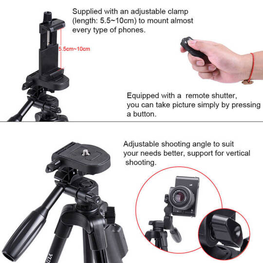 Zore Yunteng VCT 5208 A Kalite Telefon Tripod - 5